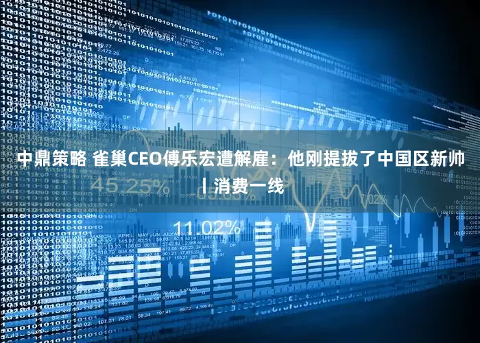中鼎策略 雀巢CEO傅乐宏遭解雇：他刚提拔了中国区新帅丨消费一线